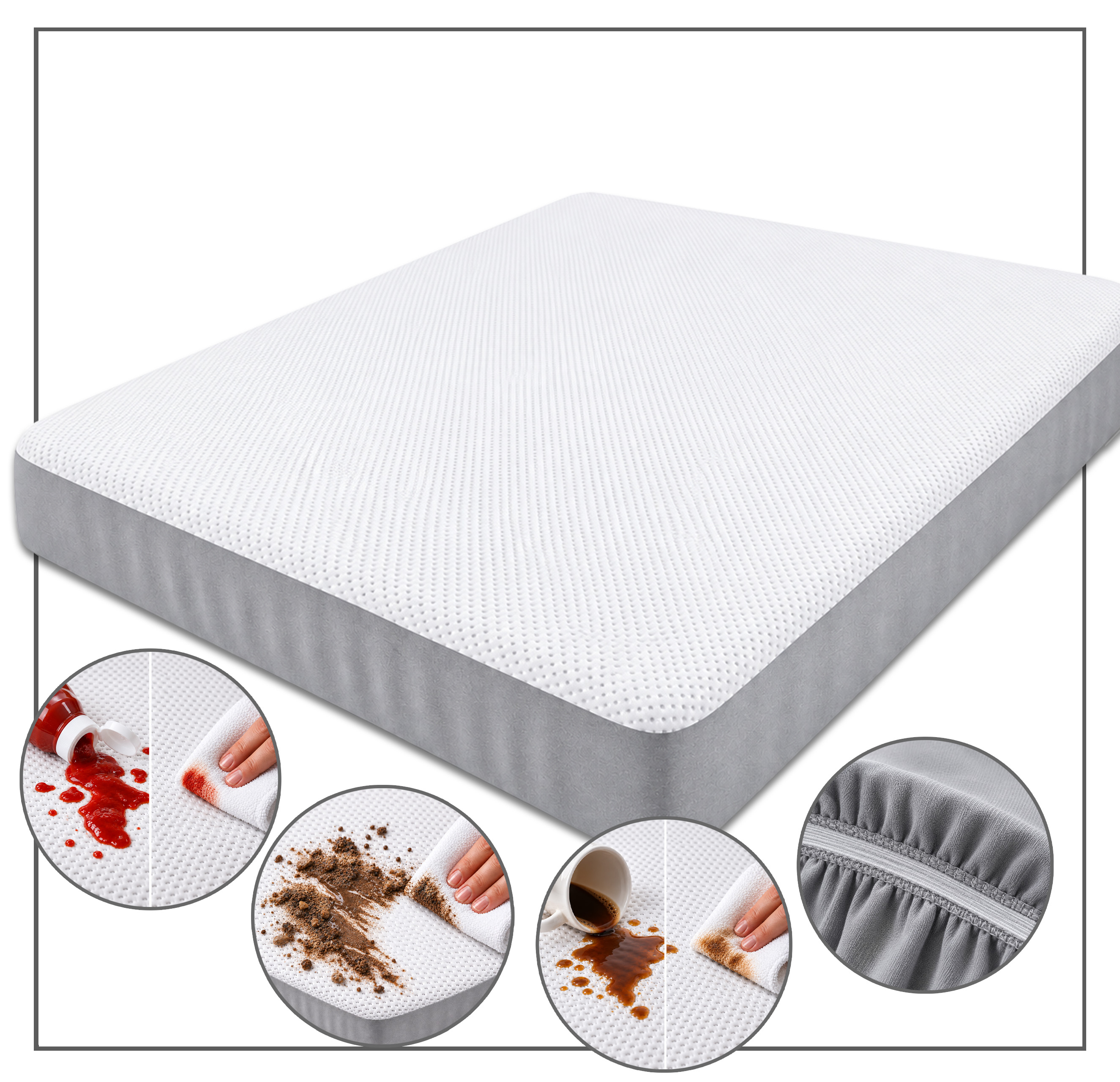 Ochraniacz na materac 160x200 Wodoodporny Plamoodporny Dla Seniora Hermen Olsen Protect z Gumką